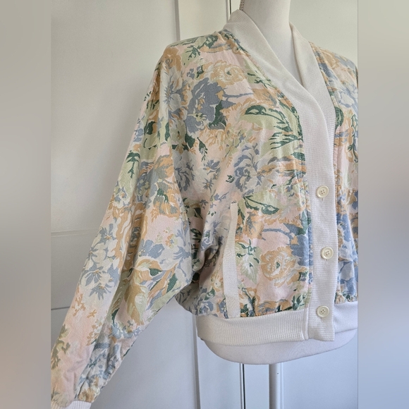 Vintage Tony France Floral Button-Up Cardigan - Picture 5 of 8